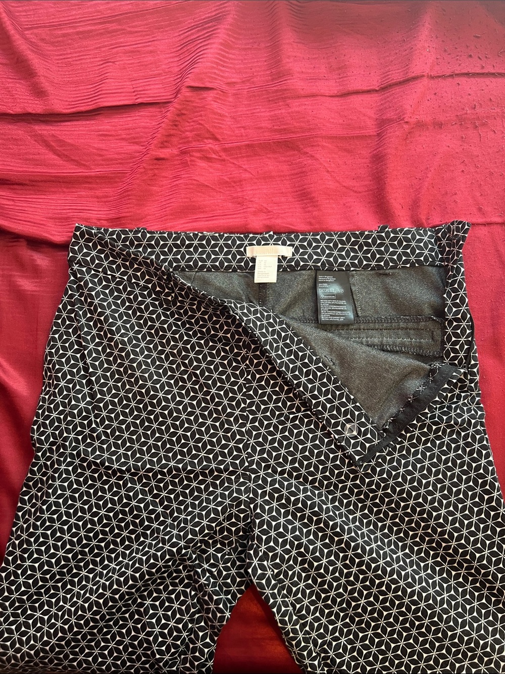 Black & White Geometric Pattern Pants